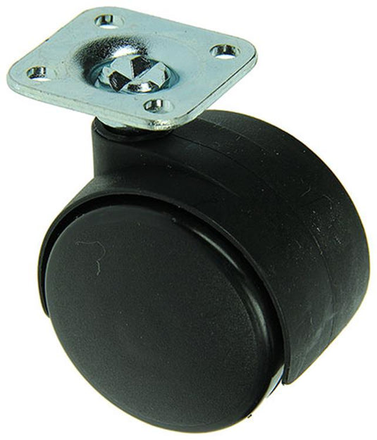 Mack by tente 1013569 - dubbel rol zwart m plaat 40mm | 10 stuks