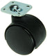 Mack by tente 1013569 - dubbel rol zwart m plaat 40mm | 10 stuks