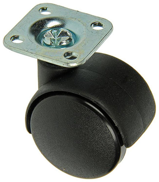 Mack by tente 1014391 - dubbel rol zwart m plaat 35mm | 15 stuks