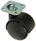 Mack by tente 1014391 - dubbel rol zwart m plaat 35mm | 15 stuks