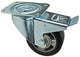Mack by tente 1058940 - zwenkwiel,rubber zwart loopvlalu velg plaat en rem 125 mm | 4 stuks