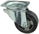 Mack by tente 1058942 - zwenkwiel, rubber zwart loopvl alu velg , plaat 125 mm | 4 stuks