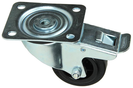 Mack by tente 1049120 - zw wiel bevestigingsplaat + rem rubber met nylon velg 80mm | 8 stuks