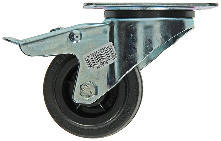 Load image into Gallery viewer, Mack by tente 1049120 - zw wiel bevestigingsplaat + rem rubber met nylon velg 80mm | 8 stuks
