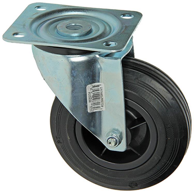Load image into Gallery viewer, Mack by tente 1049125 - zwenkwiel bevestigingsplaat rubber met nylon velg 125mm | 8 stuks
