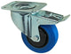 Mack by tente 1058943 - zwenkwiel, blauw rubber loopvlplaat en rem 100 mm | 4 stuks