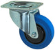 Mack by tente 1058944 - zwenkwiel, blauw rubber loopvlplaat 100 mm | 4 stuks