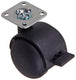Mack by tente 1058960 - zwenkwiel met enkele wielrem vork pp, met plaat 50 mm | 5 stuks
