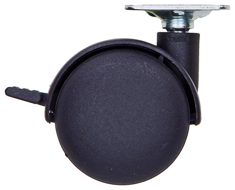 Load image into Gallery viewer, Mack by tente 1058960 - zwenkwiel met enkele wielrem vork pp, met plaat 50 mm | 5 stuks
