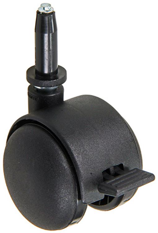 Mack by tente 1058958 - zwenkwiel met enkele wielrem vork pp, met klemhuls 50 mm | 5 stuks
