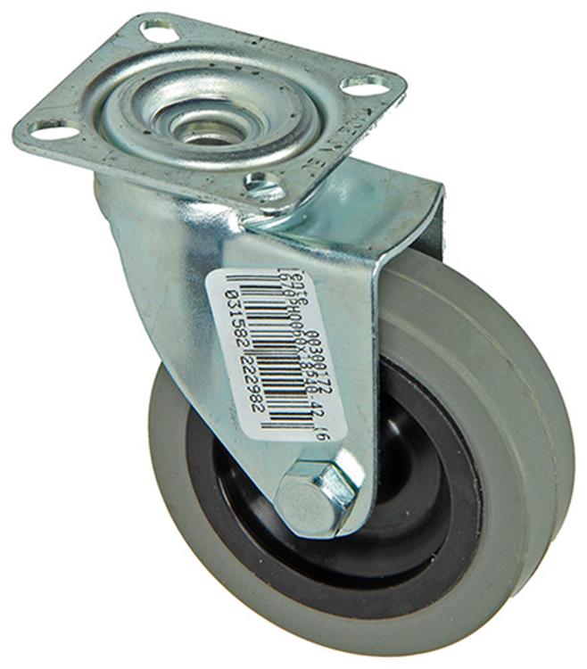 Load image into Gallery viewer, Mack by tente 1013184 - rubber rol 2 kogellagers met plaat 60mm | 12 stuks
