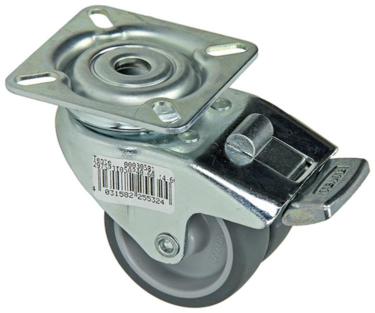 Load image into Gallery viewer, Mack by tente 1014735 - dubbel zwenkwiel 50mm op plaatmet rem | 8 stuks
