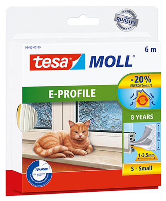 Tesa 1001366 - moll e-profiel wit | 10 stuks