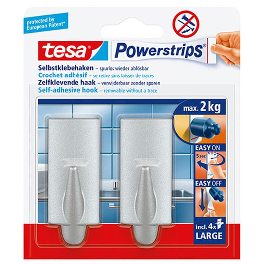 Tesa haak large trend chroom