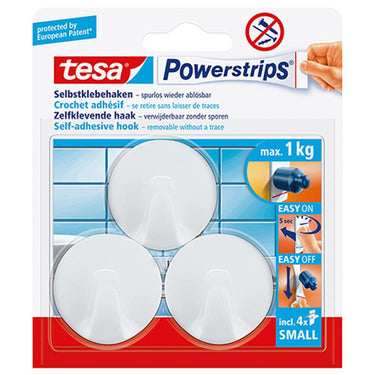 Tesa 1002615 - powerstr.small rond wit | 6 stuks