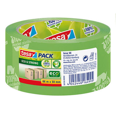 Tesa eco strong 58156-00000-00 pakband pack groen (l x b) 66 m x 50 mm 1 stuk(s)