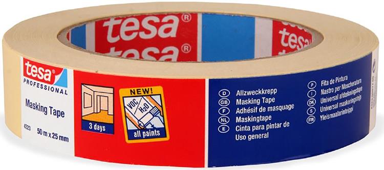 Afbeelding laden in galerijviewer, Tesa professional tesa standard 04323-00041-00 schilderstape tesakrepp beige (l x b) 50 m x 25 mm 1 stuk(s)
