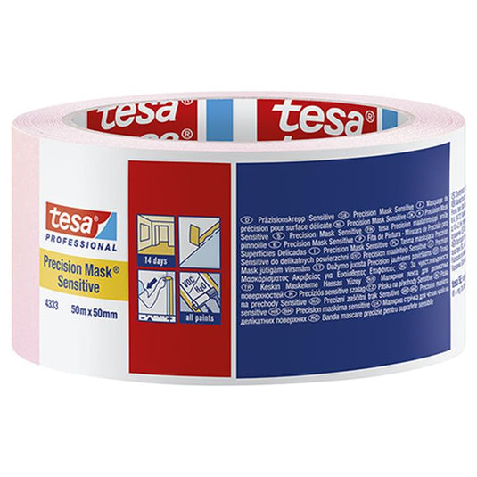 Tesa professional tesa precision sensitive 04333-00021-02 maskeertape präzisionskrepp lichtroze (l x b) 50 m x 50 mm 1 stuk(s)