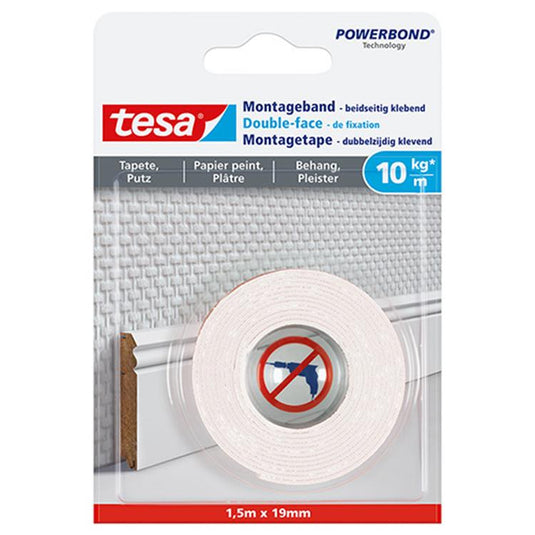Tesa 1051181 - powerbond® montagetape gevoelige oppervlakken 1,5m:19 | 10 stuks