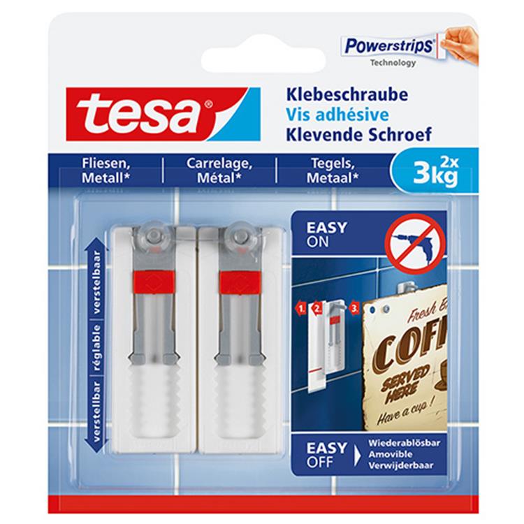 Load image into Gallery viewer, Tesa 1051194 - verstel. klevende schroeftegels metaal 3kg | 6 stuks
