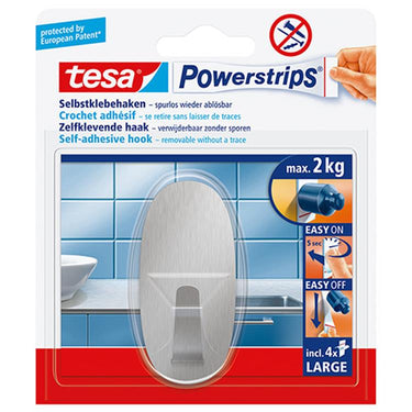 Tesa 1059016 - powerstrips large metaal ovaal | 6 stuks