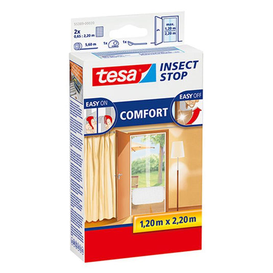 Tesa 1050465 - premium vliegenhor deuren 2 xx 0,65m x 2,2m | 5 stuks