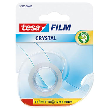 Tesa - bureautape - 10m x 19mm - transparant - inclusief dispenser