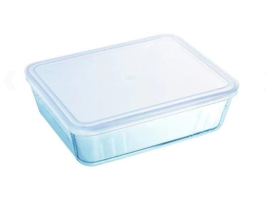 Pyrex schaal met kunststof deksel 1.5l