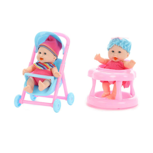 Beau baby mini babypop zittend, 12cm