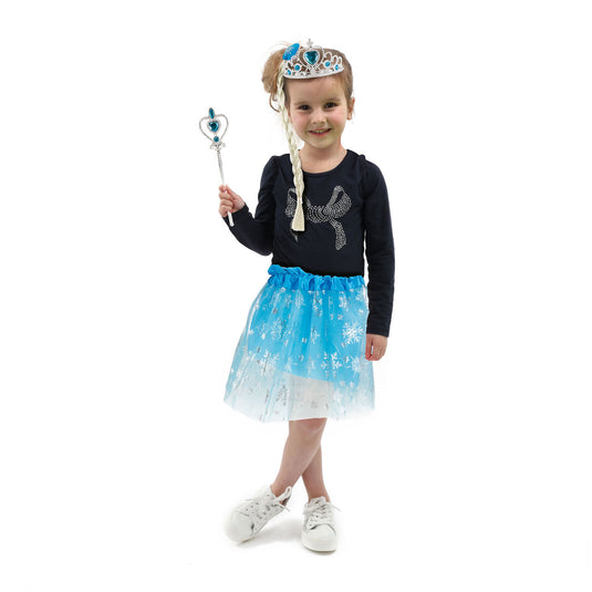 Toi-toys ice princess met tutu, tiara en staf prinses