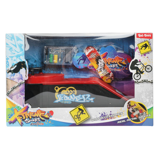 Toi-toys vingerskateboard of bmx fiets met skatebaan