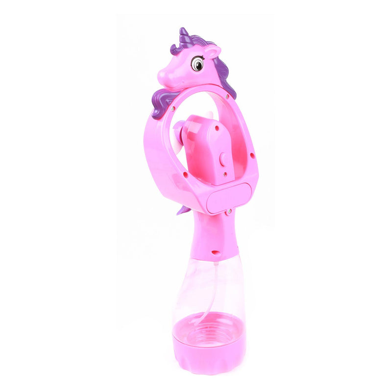Load image into Gallery viewer, Toi-toys eenhoorn handventilator met sproeier - kleurrijk speelgoed.

