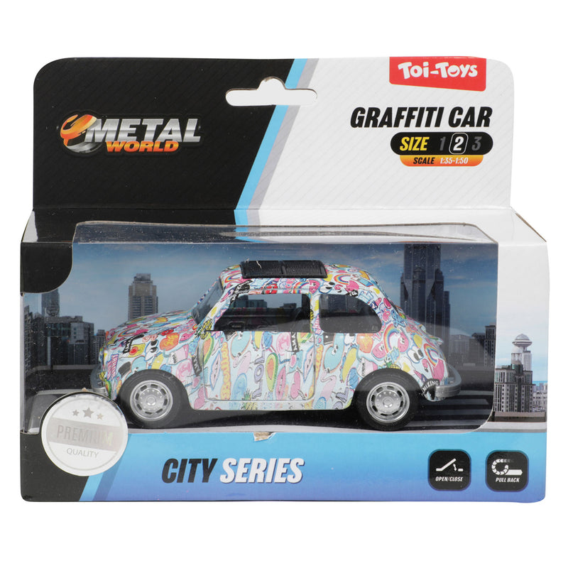 Load image into Gallery viewer, Toi-toys metal pull-back graffiti auto
