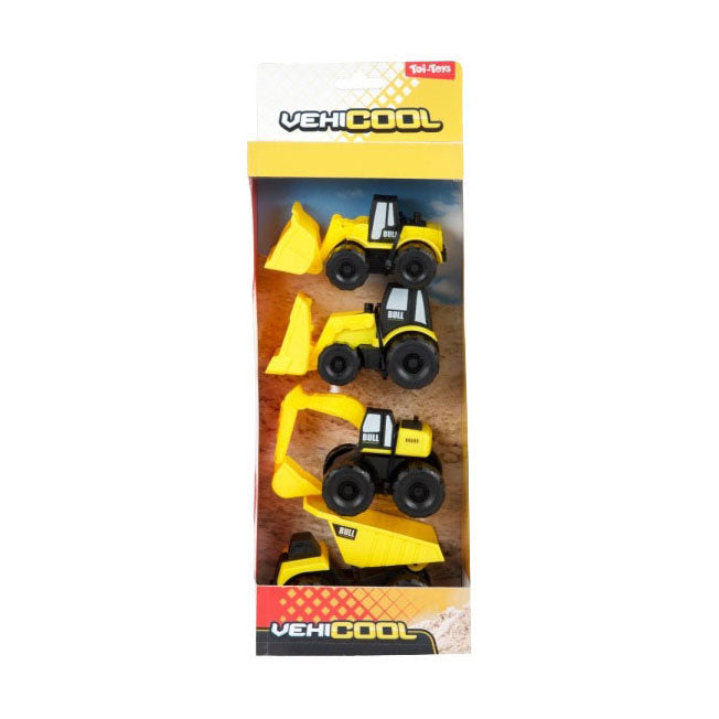 Load image into Gallery viewer, Toi-toys vehicool bouwvoertuigen set - 4st
