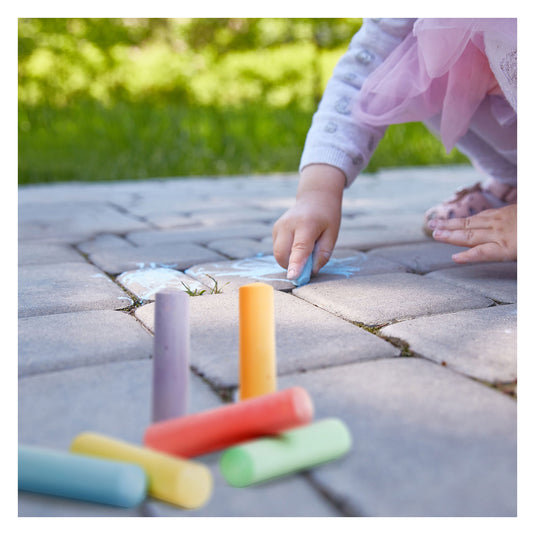 Toi-toys world of dinosaurs stoepkrijt dino met sjablonen, 10dlg.