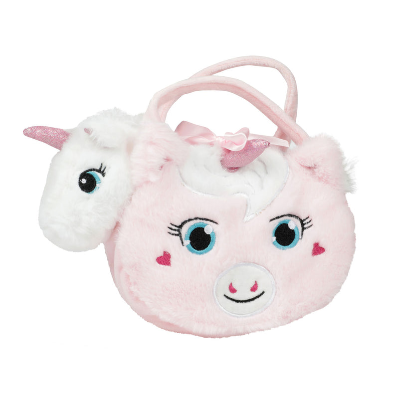 Load image into Gallery viewer, Toi-toys toi toys dream horse pluche eenhoorn in eenhoorntas 10x27x25cm

