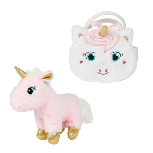 Toi-toys toi toys dream horse pluche eenhoorn in eenhoorntas 10x27x25cm