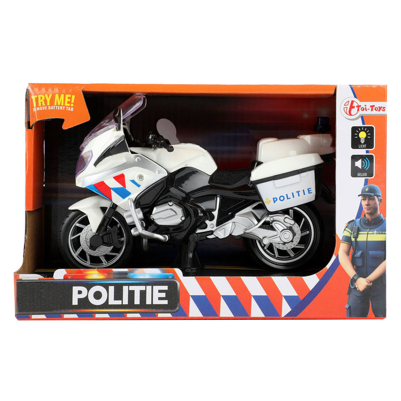 Load image into Gallery viewer, Toi-toys politiemotor nederlands met licht en geluid
