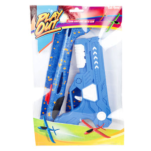 Toi-toys air foam vliegtuig met afschietpistool, 24cm