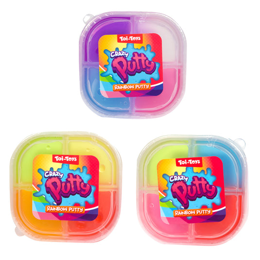 Toi-toys crazy putty 4 kleuren in pot 3ass
