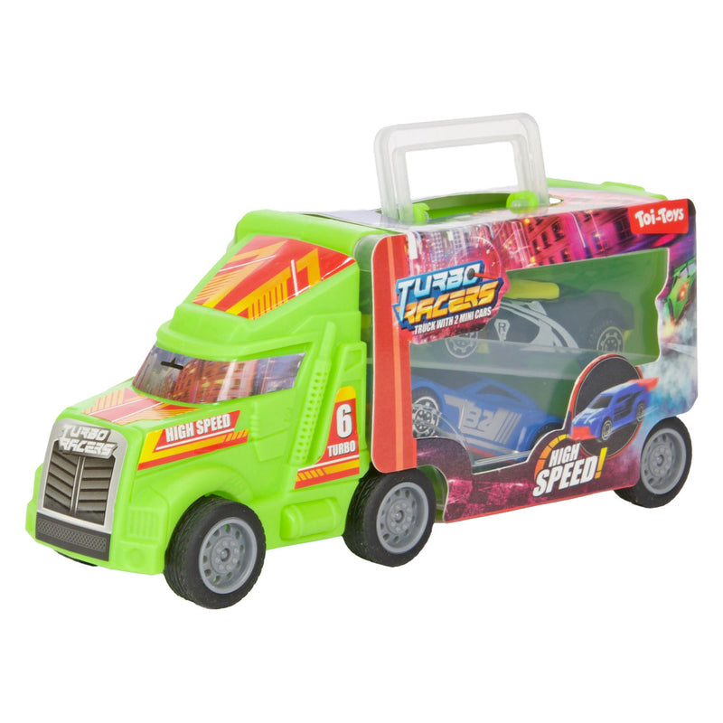Load image into Gallery viewer, Turbo racers vrachtwagen met raceauto's, 3dlg.
