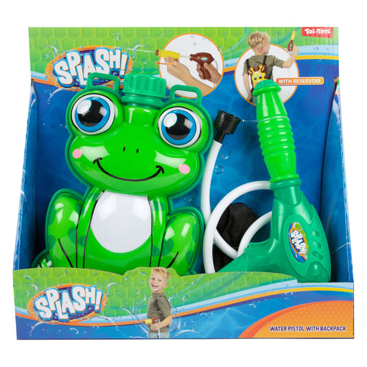 Splash waterpistool kikker met rugzak reservoir