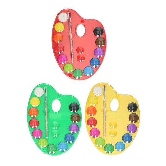 Schilderspalet 12 kleuren en kwast