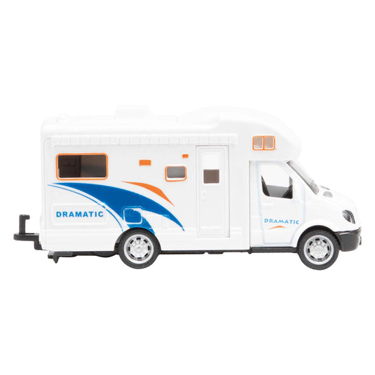 Toi-toys toi toys metal world camper met aanhanger en sneeuwscooter 23cm