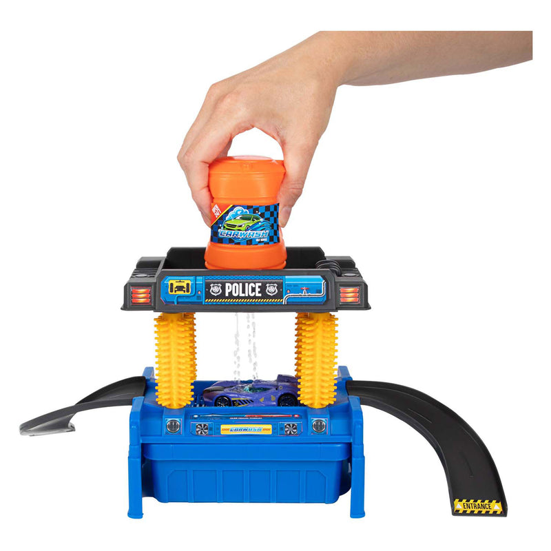 Load image into Gallery viewer, Lobbes turbo racers set carwash 24 dlg met auto en accesoires
