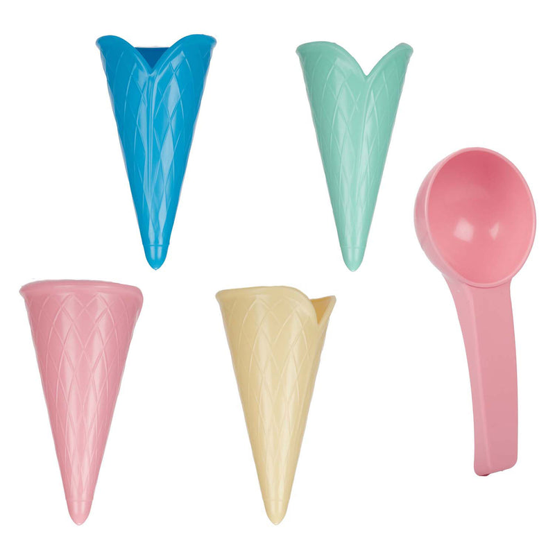 Load image into Gallery viewer, Toi-toys play out strandset ijsjes met 4 hoorntjes en schep
