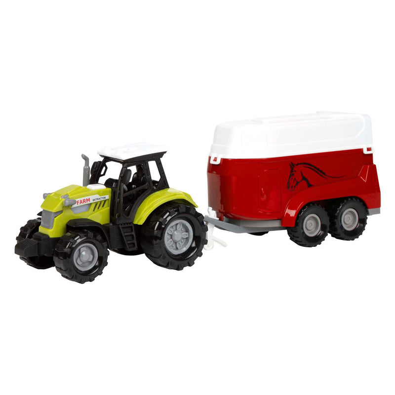 Afbeelding laden in galerijviewer, Toi-toys ackers ville tractor en trailer met licht en geluid, 10cm
