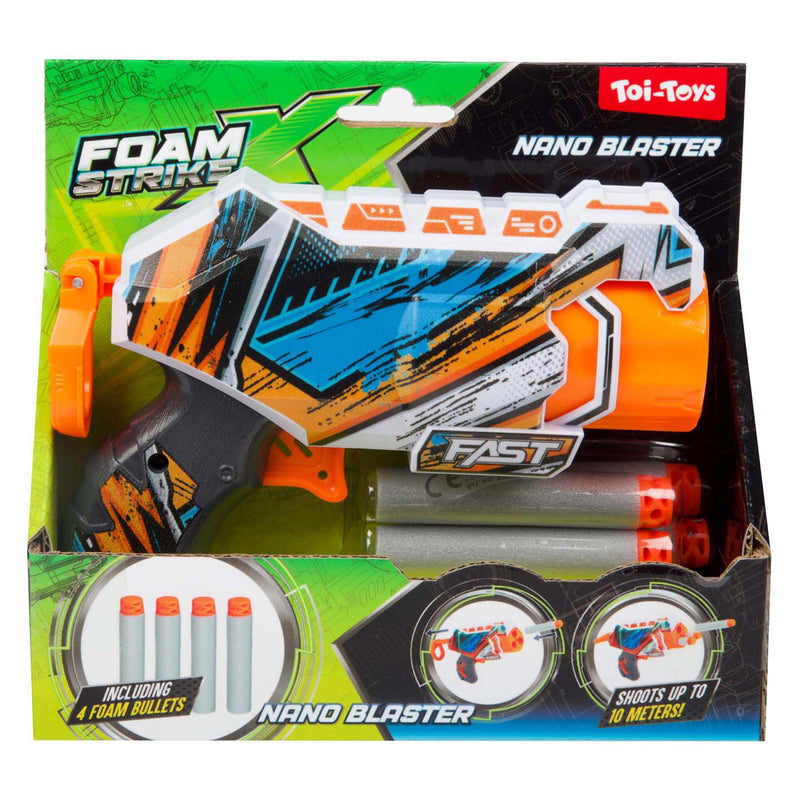 Load image into Gallery viewer, Toi-toys foam strikex afschietpistool nano blaster met 4 foampijlen
