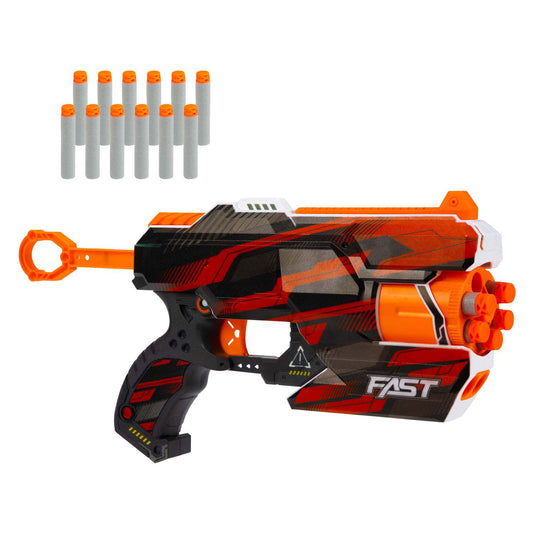 Toi-toys foam strikex afschietpistool six-shot cyclone met 12 foampijlen