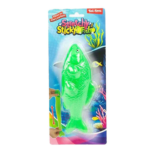 Toi-toys fun super rekbare kleverige vis neon koi